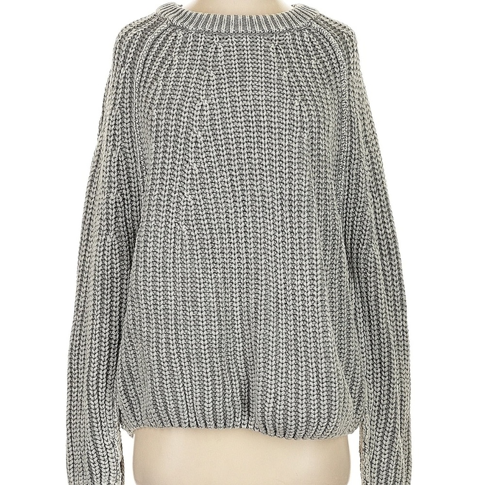 Free People Gray Sweater Chunky Knit